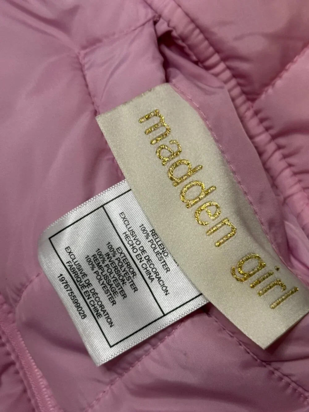Maddeen Girl reversible rainbow faux fur puffer jacket size 6 magical fairycore